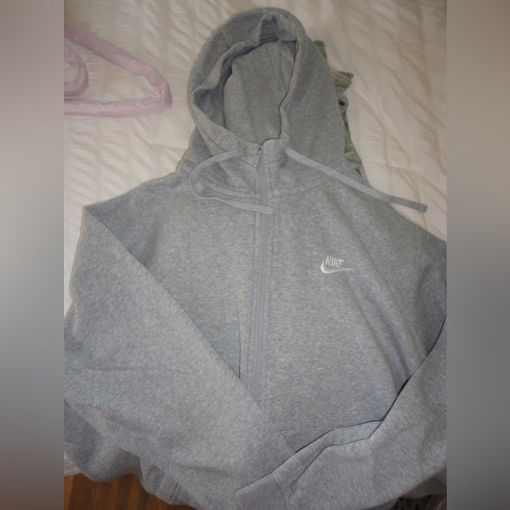 Nike Gray Zip-Up Hoodie